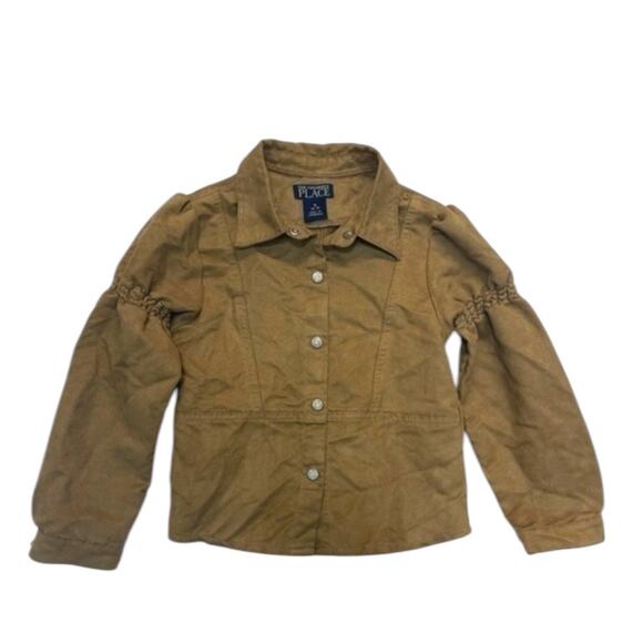 The Children's Place Other - Children’s Place Button Down Shirt tan gold girls Size Small 5-6